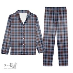ScotsTee Shop Scottish Gayre Hunting Modern Tartan Pajama Satin Velvet Flannel Pajama Set
