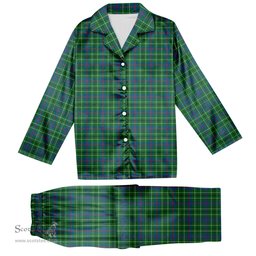 ScotsTee Shop Scottish Duncan Ancient Tartan Pajama Satin Velvet Flannel Pajama Set