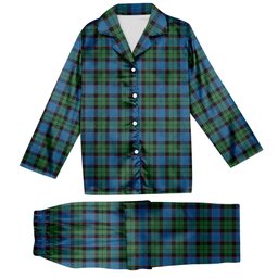 ScotsTee Shop Scottish Fergusson of Balquhidder Ancient Tartan Pajama Satin Velvet Flannel Pajama Set