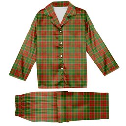 ScotsTee Shop Scottish Donald of Kingsburgh Ancient Tartan Pajama Satin Velvet Flannel Pajama Set