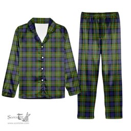 ScotsTee Shop Scottish Ferguson Modern Tartan Pajama Satin Velvet Flannel Pajama Set