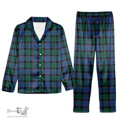 ScotsTee Shop Scottish Fergusson of Balquhidder Modern Tartan Pajama Satin Velvet Flannel Pajama Set