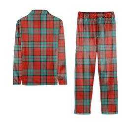 ScotsTee Shop Scottish Dunbar Ancient Tartan Pajama Satin Velvet Flannel Pajama Set