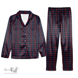 ScotsTee Shop Scottish Evans of Wales Tartan Pajama Satin Velvet Flannel Pajama Set