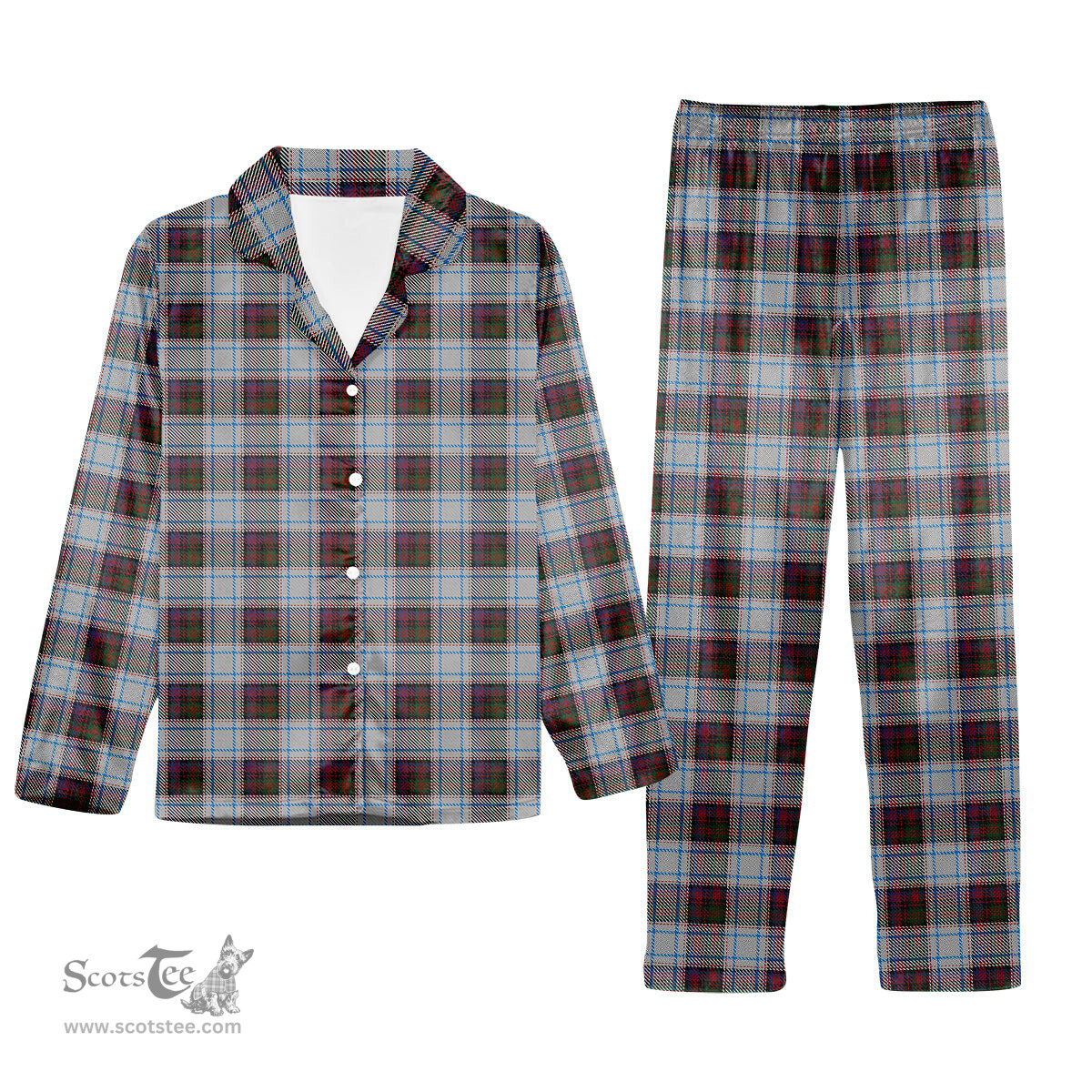ScotsTee Shop Scottish Donald Dress Ancient Tartan Pajama Satin Velvet Flannel Pajama Set