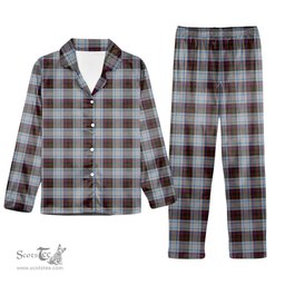 ScotsTee Shop Scottish Donald Dress Ancient Tartan Pajama Satin Velvet Flannel Pajama Set