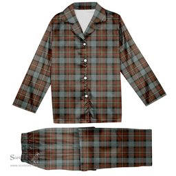 ScotsTee Shop Scottish Ferguson Weathered Tartan Pajama Satin Velvet Flannel Pajama Set
