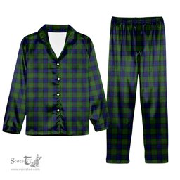 ScotsTee Shop Scottish Dundas Modern Tartan Pajama Satin Velvet Flannel Pajama Set
