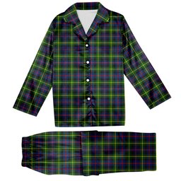 ScotsTee Shop Scottish Farquharson Modern Tartan Pajama Satin Velvet Flannel Pajama Set