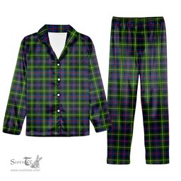 ScotsTee Shop Scottish Farquharson Modern Tartan Pajama Satin Velvet Flannel Pajama Set