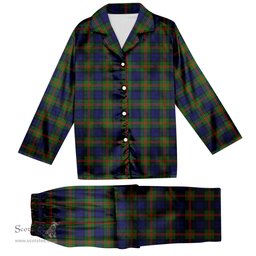 ScotsTee Shop Scottish Dundas Modern 02 Tartan Pajama Satin Velvet Flannel Pajama Set