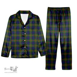 ScotsTee Shop Scottish Dundas Modern 02 Tartan Pajama Satin Velvet Flannel Pajama Set