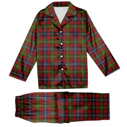 ScotsTee Shop Scottish Forrester Tartan Pajama Satin Velvet Flannel Pajama Set