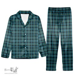 ScotsTee Shop Scottish Fleming Ancient Tartan Pajama Satin Velvet Flannel Pajama Set
