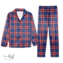 ScotsTee Shop Scottish Laing of Archiestown Modern Tartan Pajama Satin Velvet Flannel Pajama Set