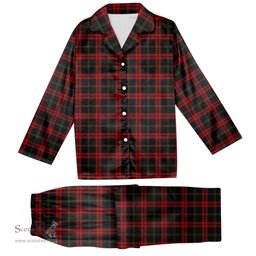 ScotsTee Shop Scottish Harvie Tartan Pajama Satin Velvet Flannel Pajama Set