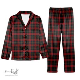 ScotsTee Shop Scottish Harvie Tartan Pajama Satin Velvet Flannel Pajama Set
