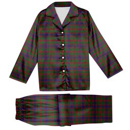 ScotsTee Shop Scottish Logan 1819 Tartan Pajama Satin Velvet Flannel Pajama Set