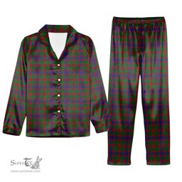 ScotsTee Shop Scottish Logan 1819 Tartan Pajama Satin Velvet Flannel Pajama Set
