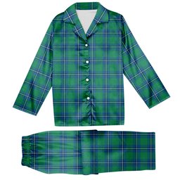 ScotsTee Shop Scottish Irvine Ancient Tartan Pajama Satin Velvet Flannel Pajama Set