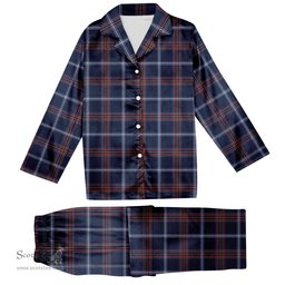 ScotsTee Shop Scottish Jewish Modern Clans Tartan Pajama Satin Velvet Flannel Pajama Set