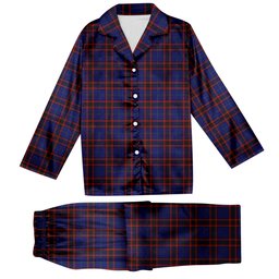 ScotsTee Shop Scottish Hume Modern Tartan Pajama Satin Velvet Flannel Pajama Set