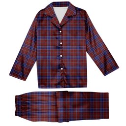 ScotsTee Shop Scottish Hudson Tartan Pajama Satin Velvet Flannel Pajama Set