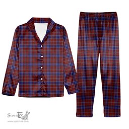 ScotsTee Shop Scottish Hudson Tartan Pajama Satin Velvet Flannel Pajama Set