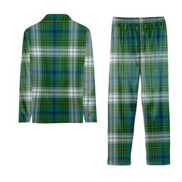 ScotsTee Shop Scottish Johnstone Dress Ancient Tartan Pajama Satin Velvet Flannel Pajama Set
