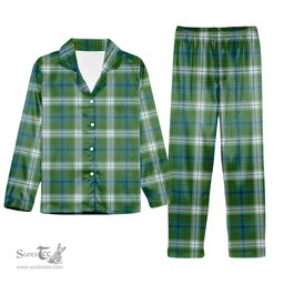 ScotsTee Shop Scottish Johnstone Dress Ancient Tartan Pajama Satin Velvet Flannel Pajama Set