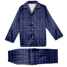 ScotsTee Shop Scottish Kircaldy Tartan Pajama Satin Velvet Flannel Pajama Set