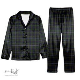 ScotsTee Shop Scottish Humphries Tartan Pajama Satin Velvet Flannel Pajama Set