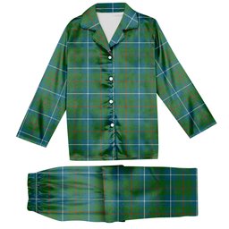 ScotsTee Shop Scottish Irvine of Bonshaw Tower Ancient Tartan Pajama Satin Velvet Flannel Pajama Set