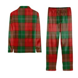 ScotsTee Shop Scottish Lennox Ancient Tartan Pajama Satin Velvet Flannel Pajama Set