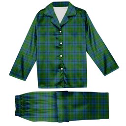 ScotsTee Shop Scottish Johnstone Tartan Pajama Satin Velvet Flannel Pajama Set