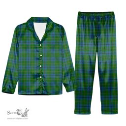 ScotsTee Shop Scottish Johnstone Tartan Pajama Satin Velvet Flannel Pajama Set