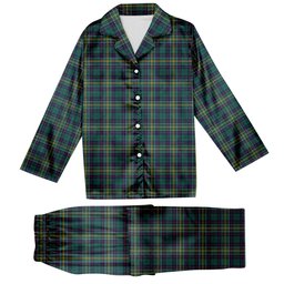 ScotsTee Shop Scottish Hunter of Hunterston Modern Tartan Pajama Satin Velvet Flannel Pajama Set
