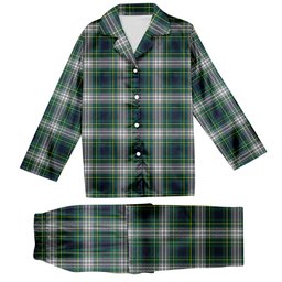 ScotsTee Shop Scottish Johnstone Dress Modern Tartan Pajama Satin Velvet Flannel Pajama Set