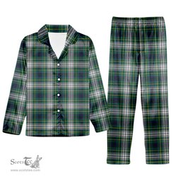 ScotsTee Shop Scottish Johnstone Dress Modern Tartan Pajama Satin Velvet Flannel Pajama Set