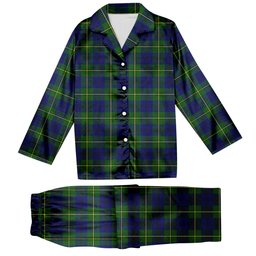ScotsTee Shop Scottish Johnstone Modern Tartan Pajama Satin Velvet Flannel Pajama Set