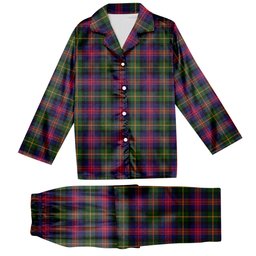ScotsTee Shop Scottish Logan Modern Tartan Pajama Satin Velvet Flannel Pajama Set
