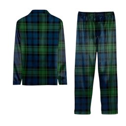 ScotsTee Shop Scottish Kerr Hunting Modern Tartan Pajama Satin Velvet Flannel Pajama Set