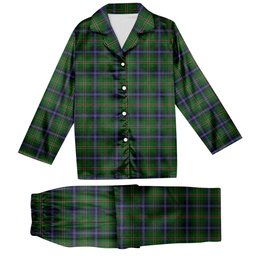 ScotsTee Shop Scottish Kirby Tartan Pajama Satin Velvet Flannel Pajama Set
