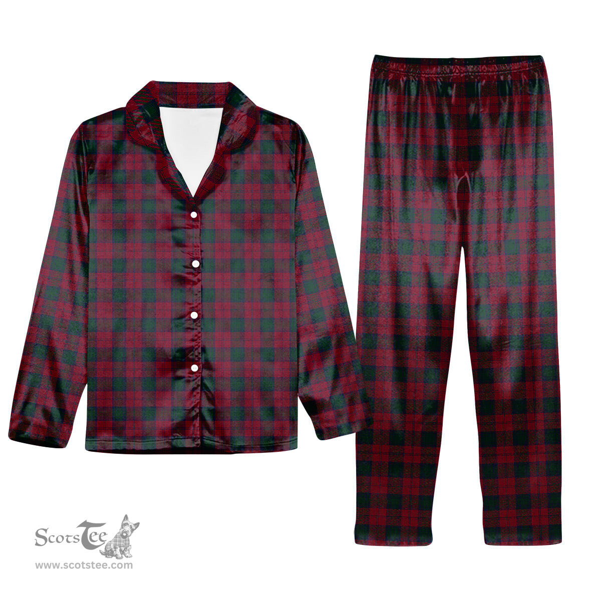 ScotsTee Shop Scottish Lindsay 1 Tartan Pajama Satin Velvet Flannel Pajama Set