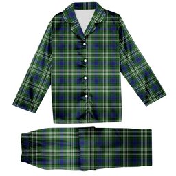 ScotsTee Shop Scottish Learmonth Tartan Pajama Satin Velvet Flannel Pajama Set