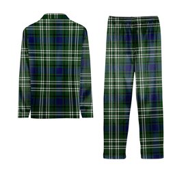 ScotsTee Shop Scottish Learmonth Tartan Pajama Satin Velvet Flannel Pajama Set