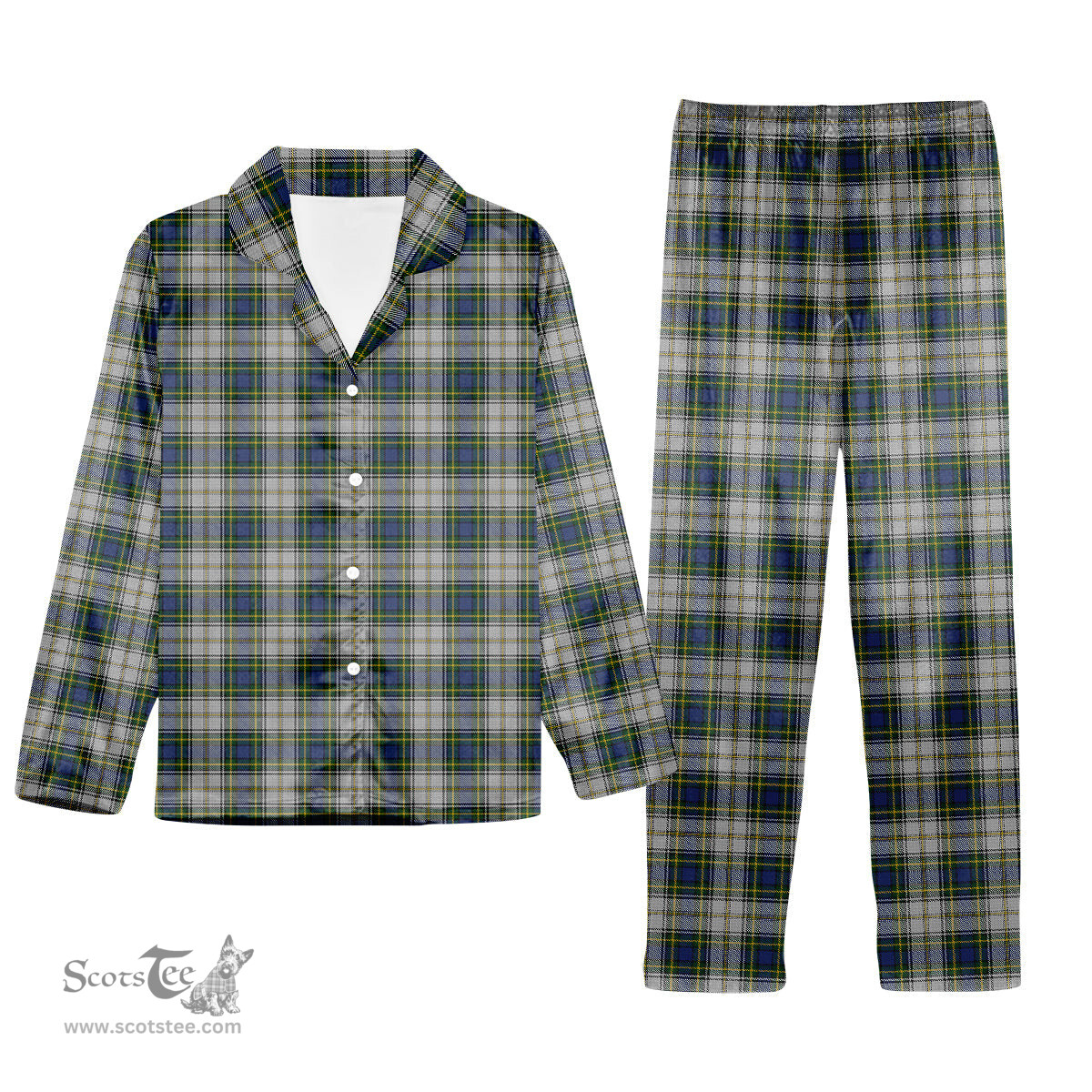 ScotsTee Shop Scottish Gordon Dress 4 Tartan Pajama Satin Velvet Flannel Pajama Set