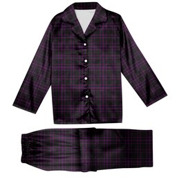 ScotsTee Shop Scottish Leonard Hunting Tartan Pajama Satin Velvet Flannel Pajama Set