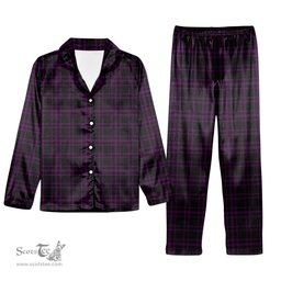 ScotsTee Shop Scottish Leonard Hunting Tartan Pajama Satin Velvet Flannel Pajama Set