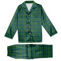 ScotsTee Shop Scottish Johnstone Originaux Ancient Clan Tartan Pajama Satin Velvet Flannel Pajama Set